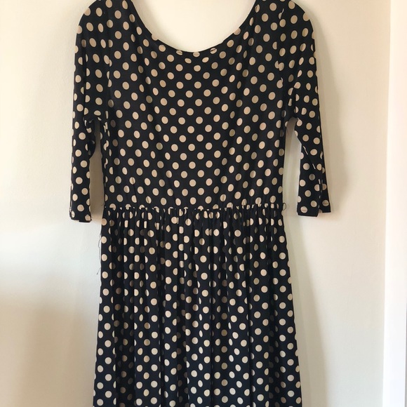 Polkadot 3/4 length Forever XXI Dress - Picture 4 of 5